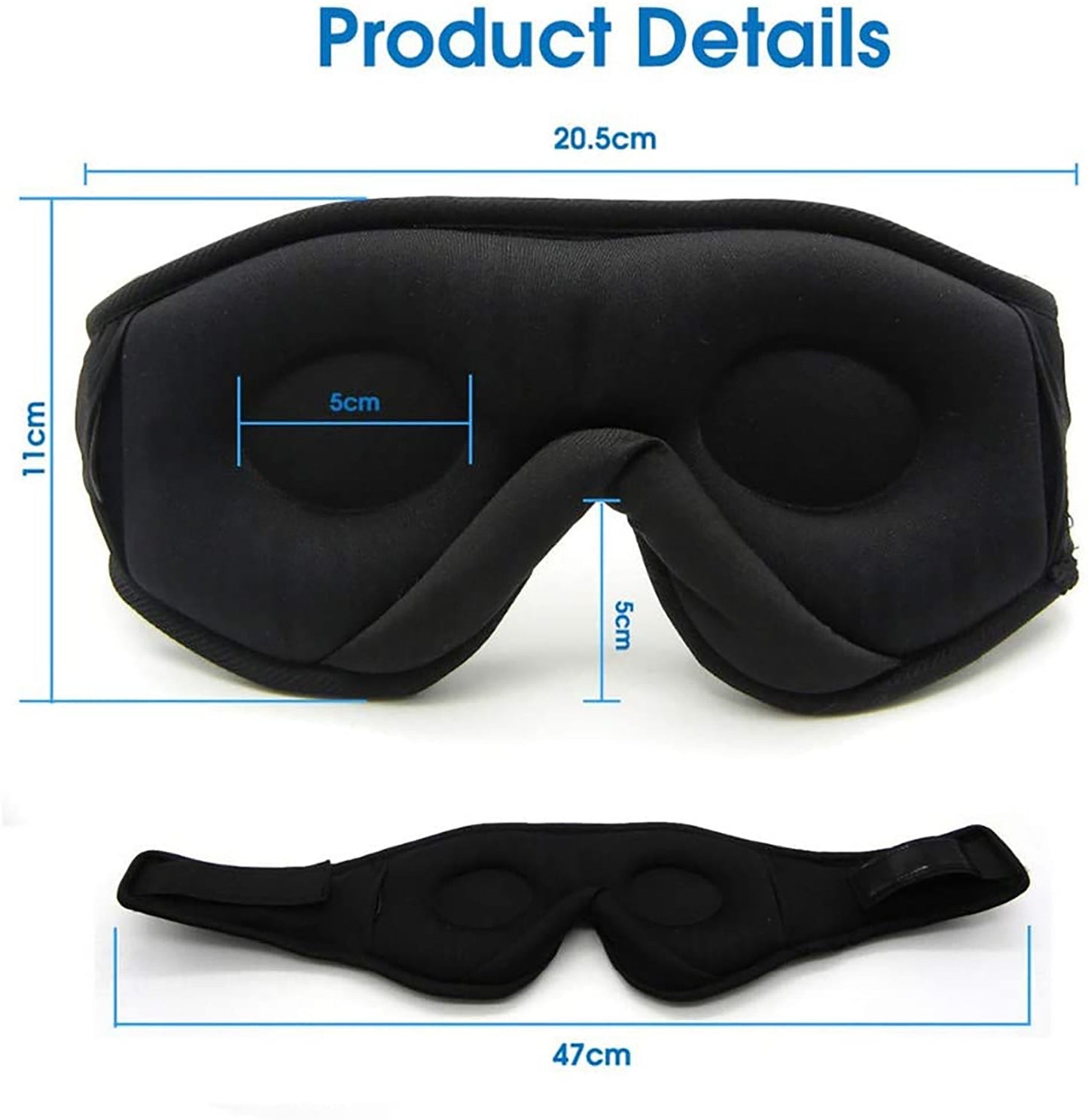 Padded Sleep Headphones Headband – 3-in-1 Design