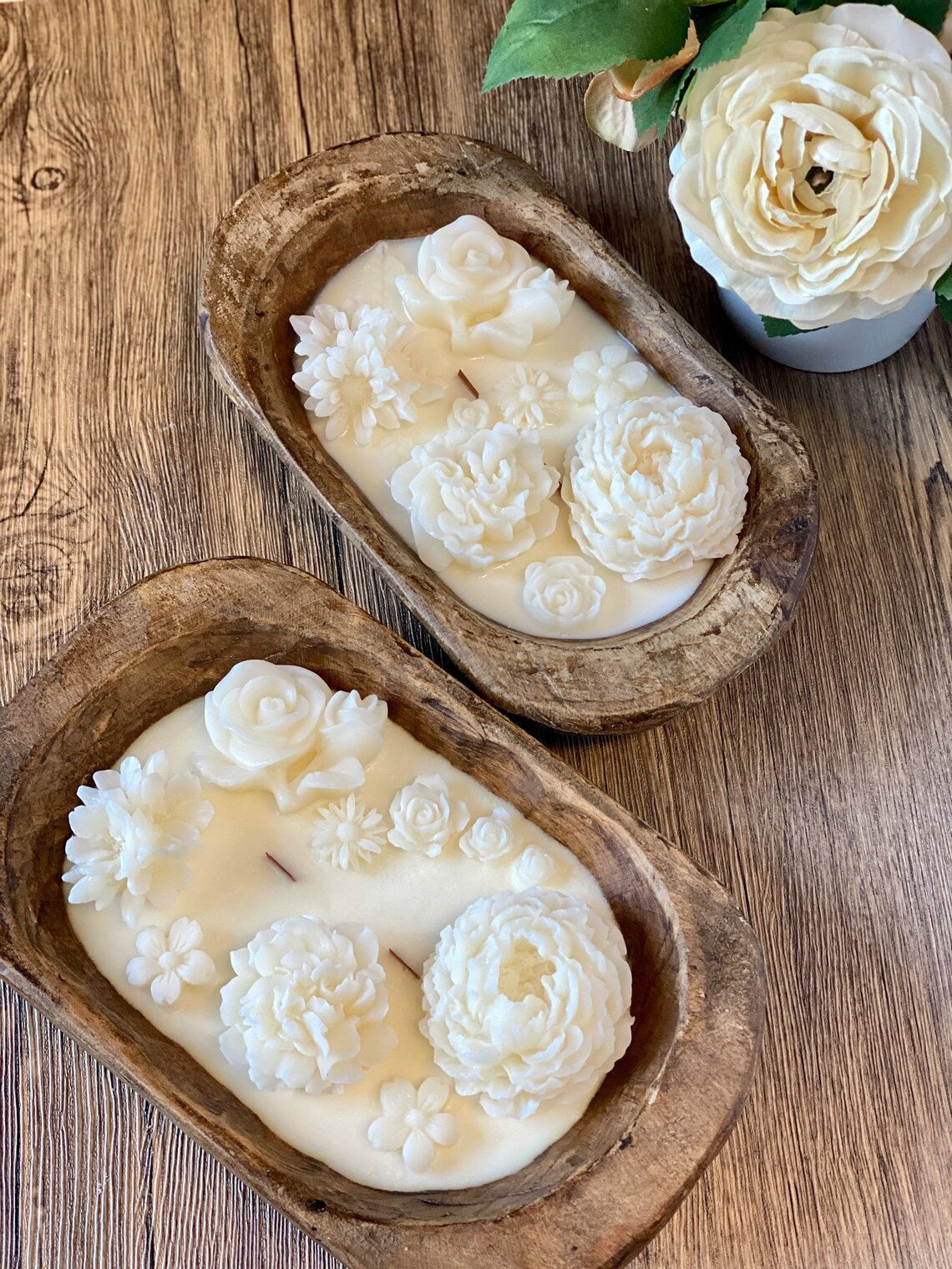 Handcrafted Botanical Dough Bowl Candle – Choose Your Style
