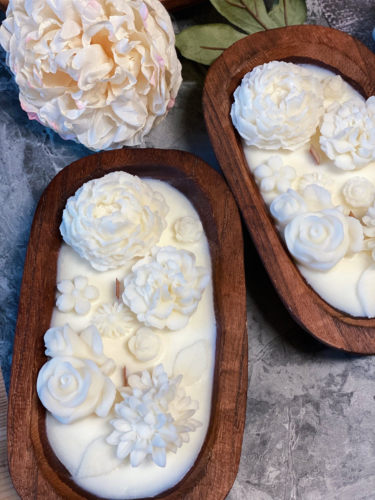 Handcrafted Botanical Dough Bowl Candle – Choose Your Style