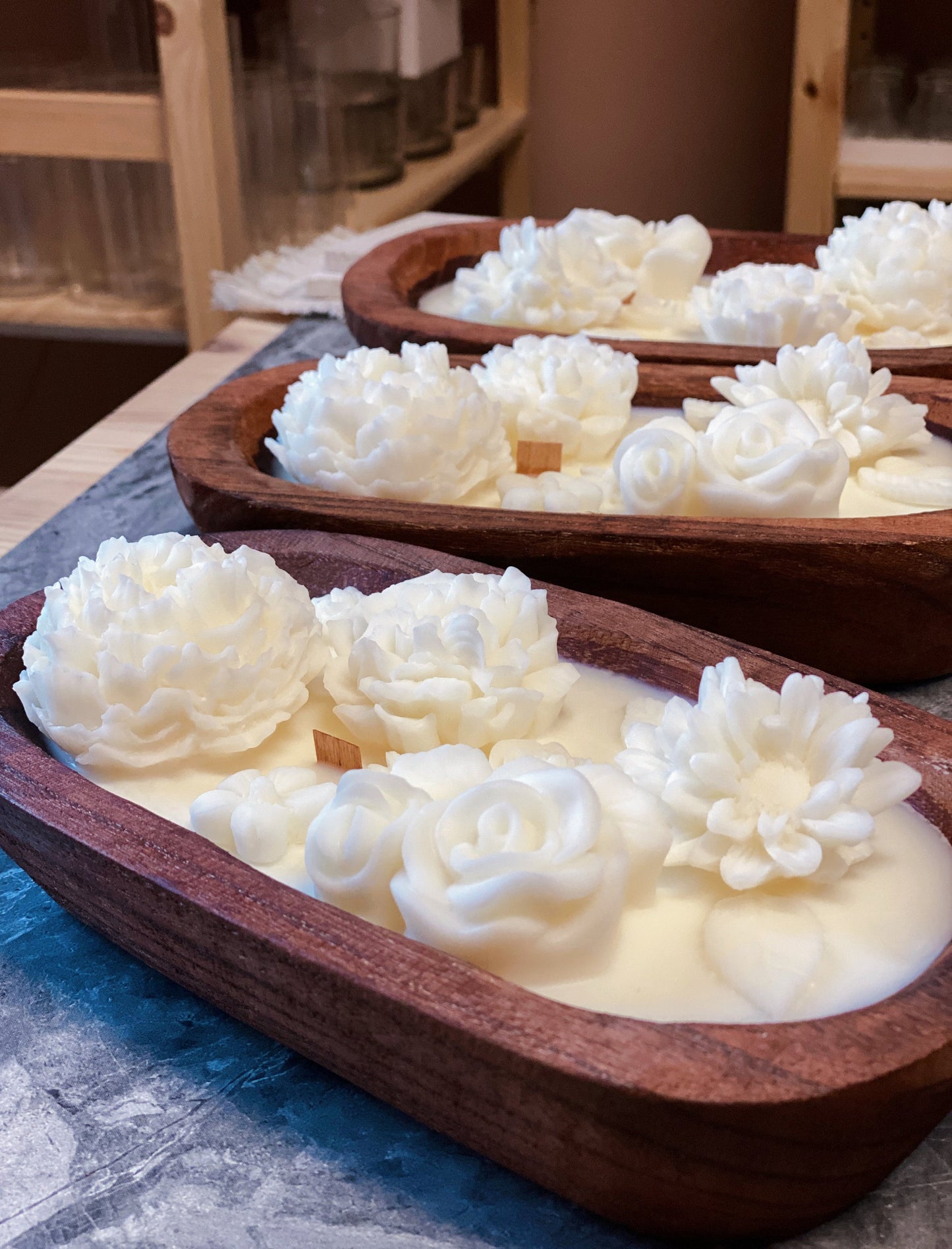 Handcrafted Botanical Dough Bowl Candle – Choose Your Style